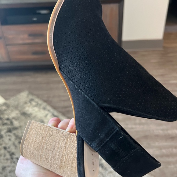 Cole Haan - Suede Block Heel Open Toe - Picture 6 of 9